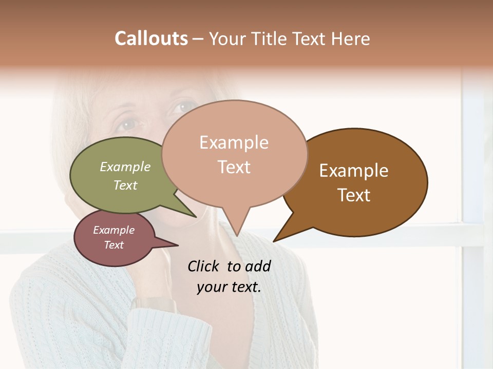 Cell Turquoise Lady PowerPoint Template