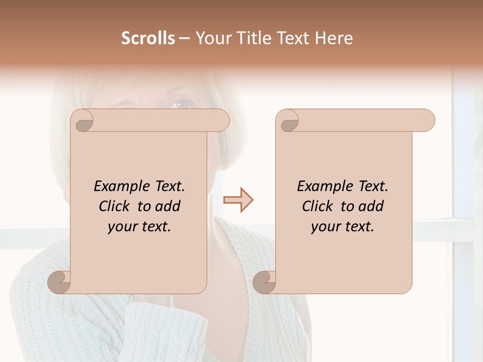 Cell Turquoise Lady PowerPoint Template