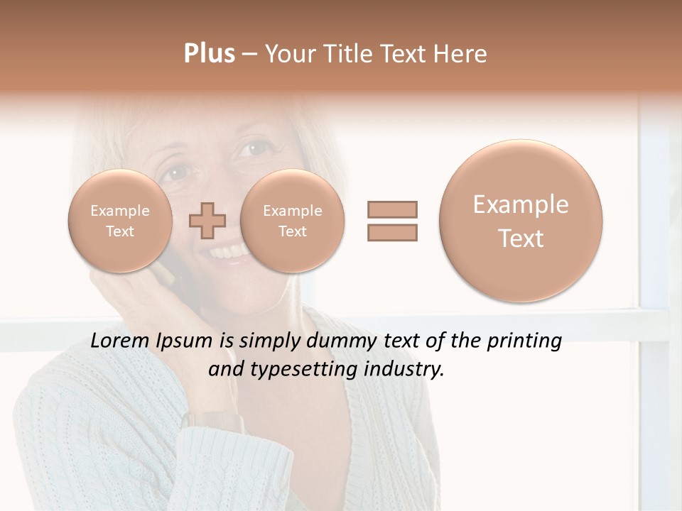 Cell Turquoise Lady PowerPoint Template