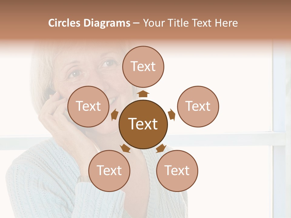 Cell Turquoise Lady PowerPoint Template