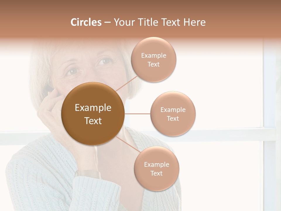 Cell Turquoise Lady PowerPoint Template