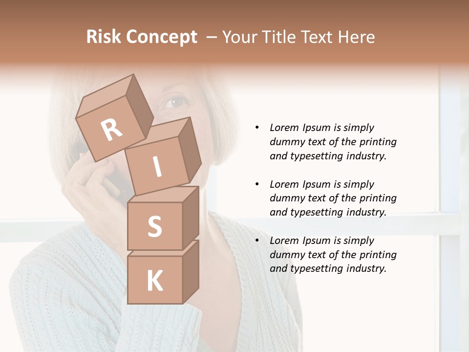 Cell Turquoise Lady PowerPoint Template