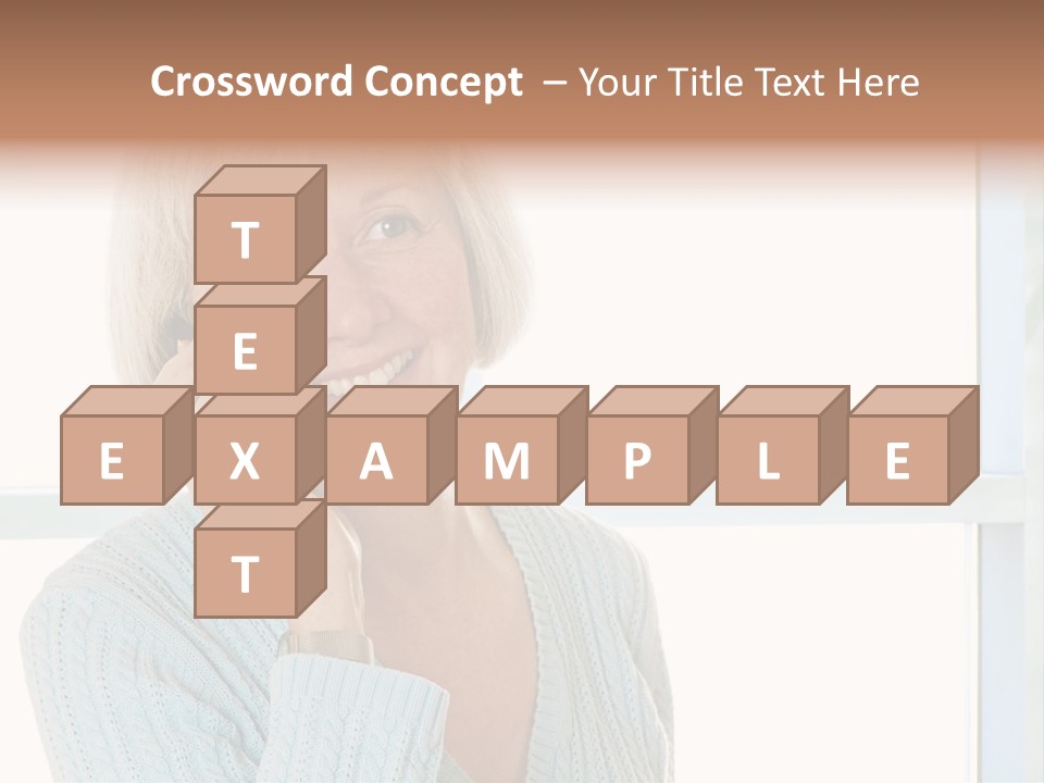 Cell Turquoise Lady PowerPoint Template