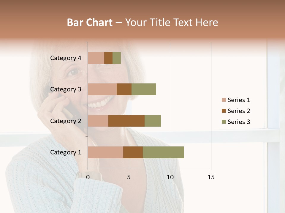 Cell Turquoise Lady PowerPoint Template