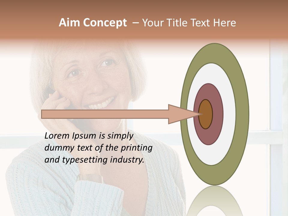 Cell Turquoise Lady PowerPoint Template