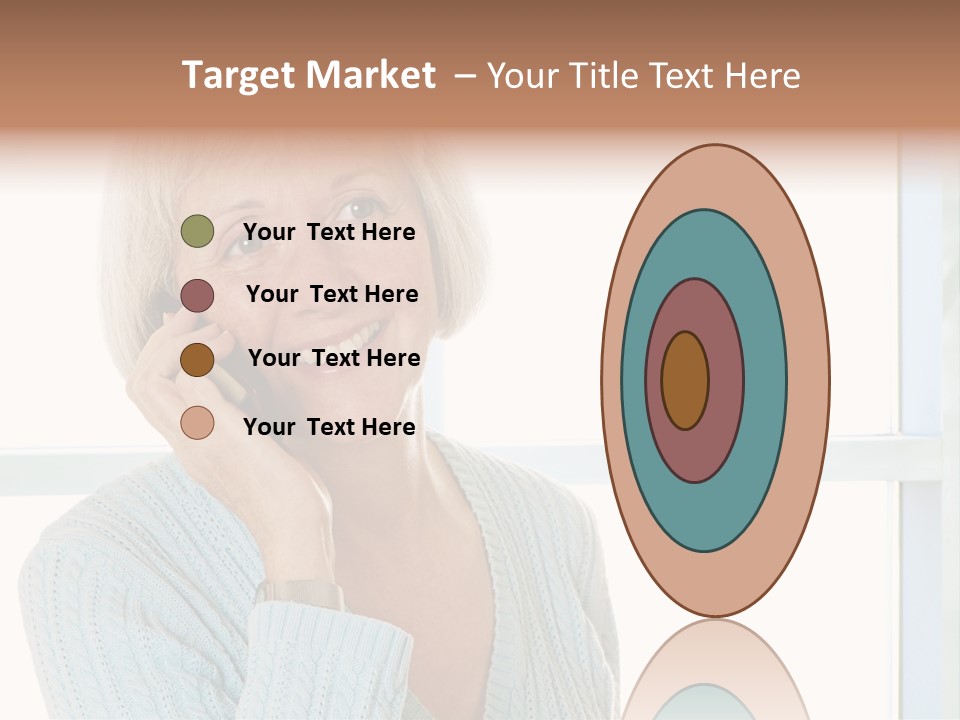 Cell Turquoise Lady PowerPoint Template
