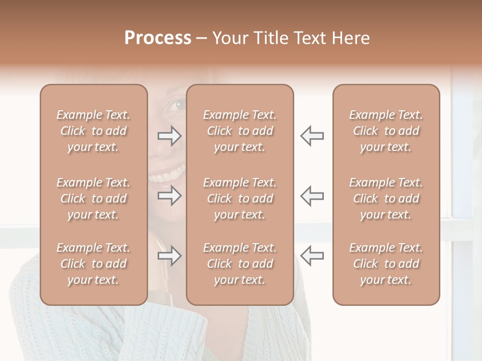 Cell Turquoise Lady PowerPoint Template