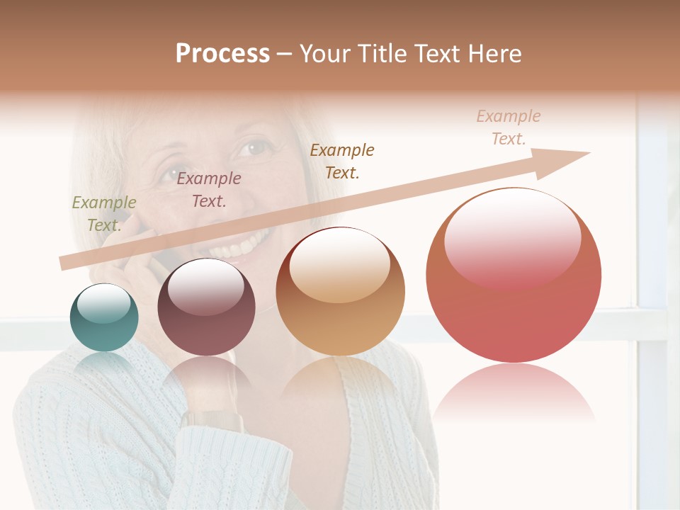 Cell Turquoise Lady PowerPoint Template
