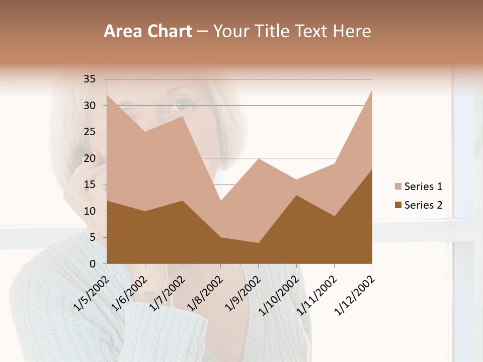 Cell Turquoise Lady PowerPoint Template
