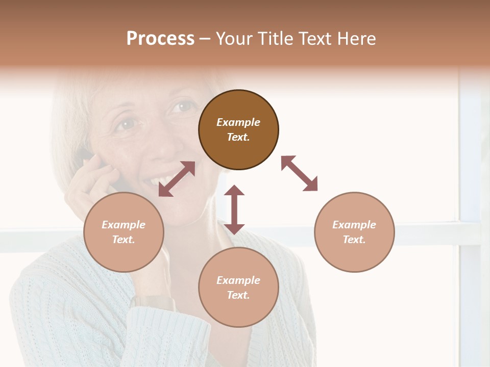 Cell Turquoise Lady PowerPoint Template