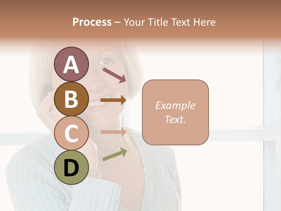 Cell Turquoise Lady PowerPoint Template