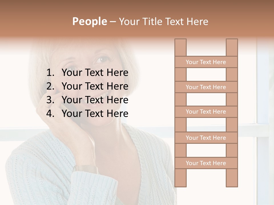 Cell Turquoise Lady PowerPoint Template