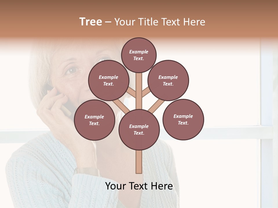 Cell Turquoise Lady PowerPoint Template