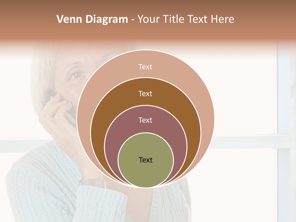 Cell Turquoise Lady PowerPoint Template