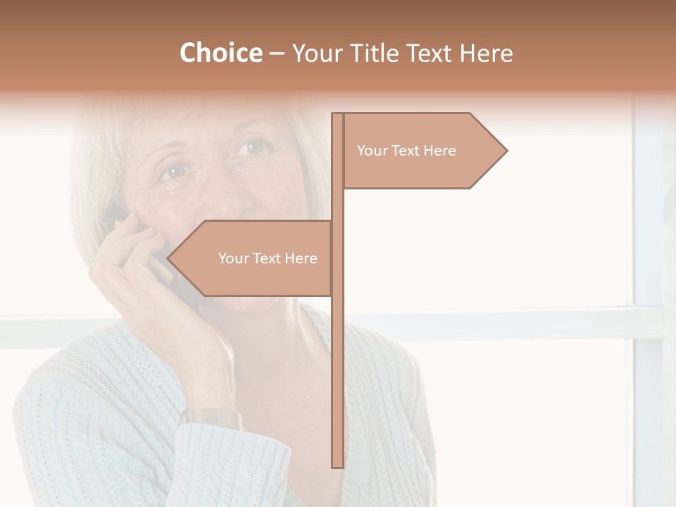 Cell Turquoise Lady PowerPoint Template