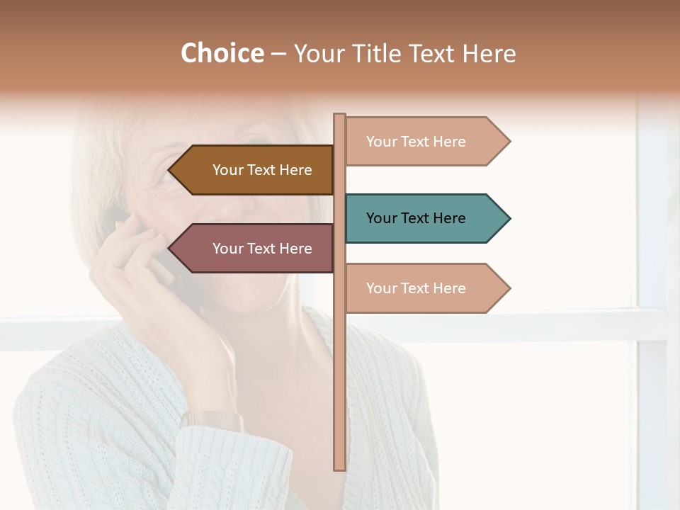 Cell Turquoise Lady PowerPoint Template