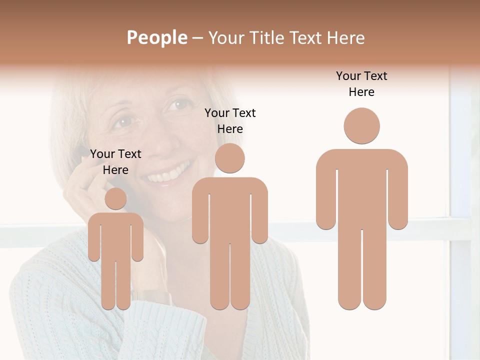 Cell Turquoise Lady PowerPoint Template