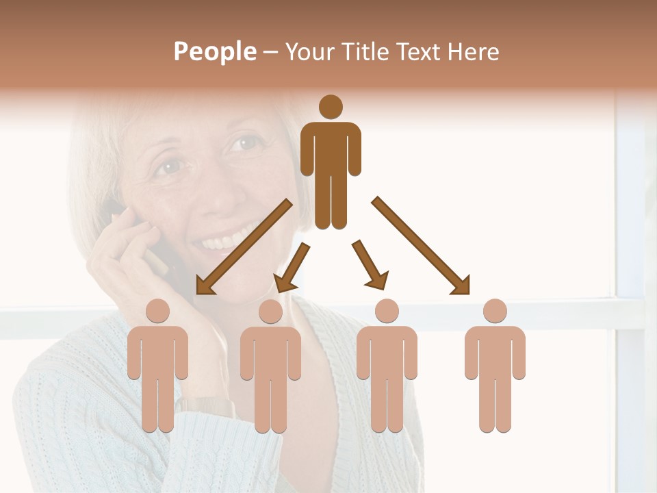 Cell Turquoise Lady PowerPoint Template