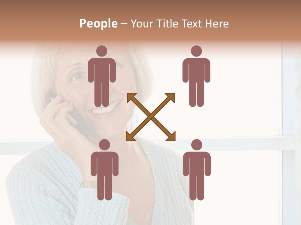 Cell Turquoise Lady PowerPoint Template