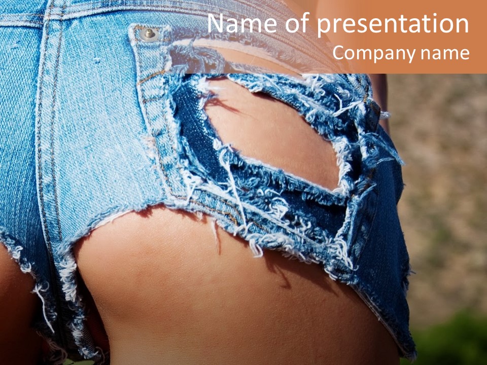 Stripper Ripped Black PowerPoint Template