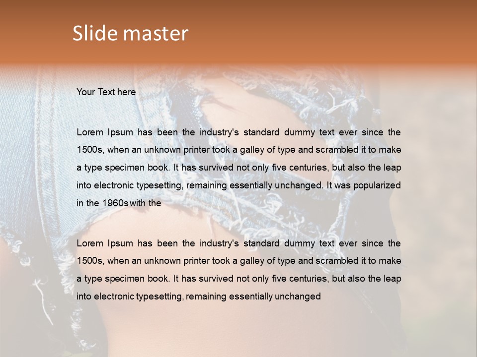 Stripper Ripped Black PowerPoint Template
