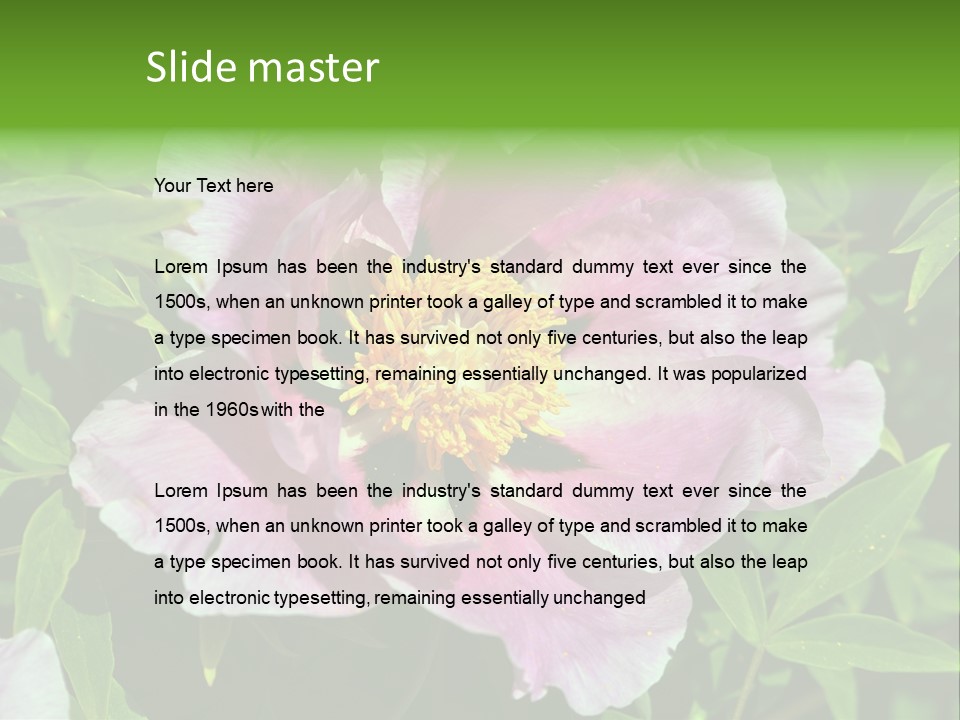 Colorful Blooming Pink PowerPoint Template