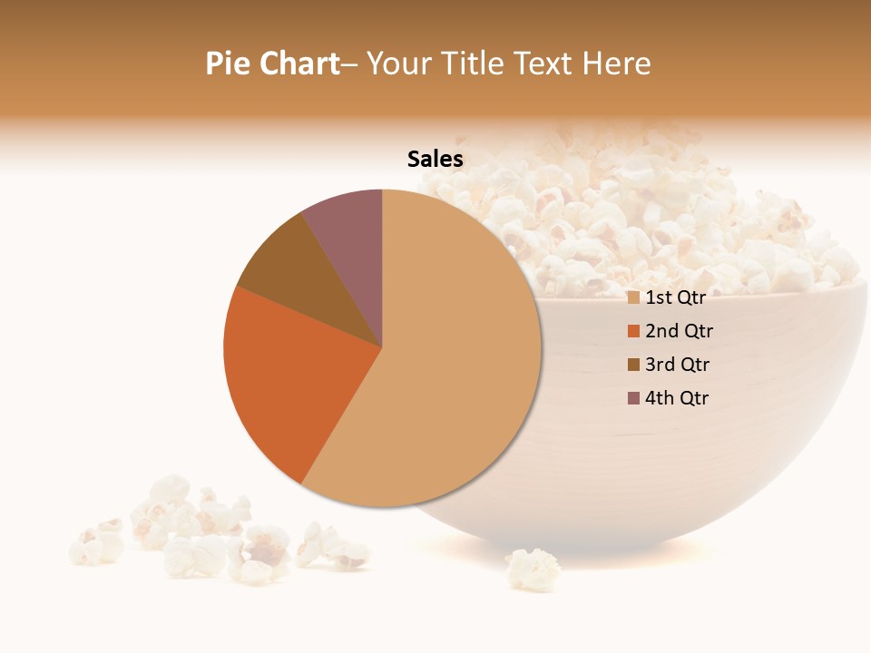 A Wooden Bowl Filled With Popcorn On Top Of A Table PowerPoint Template