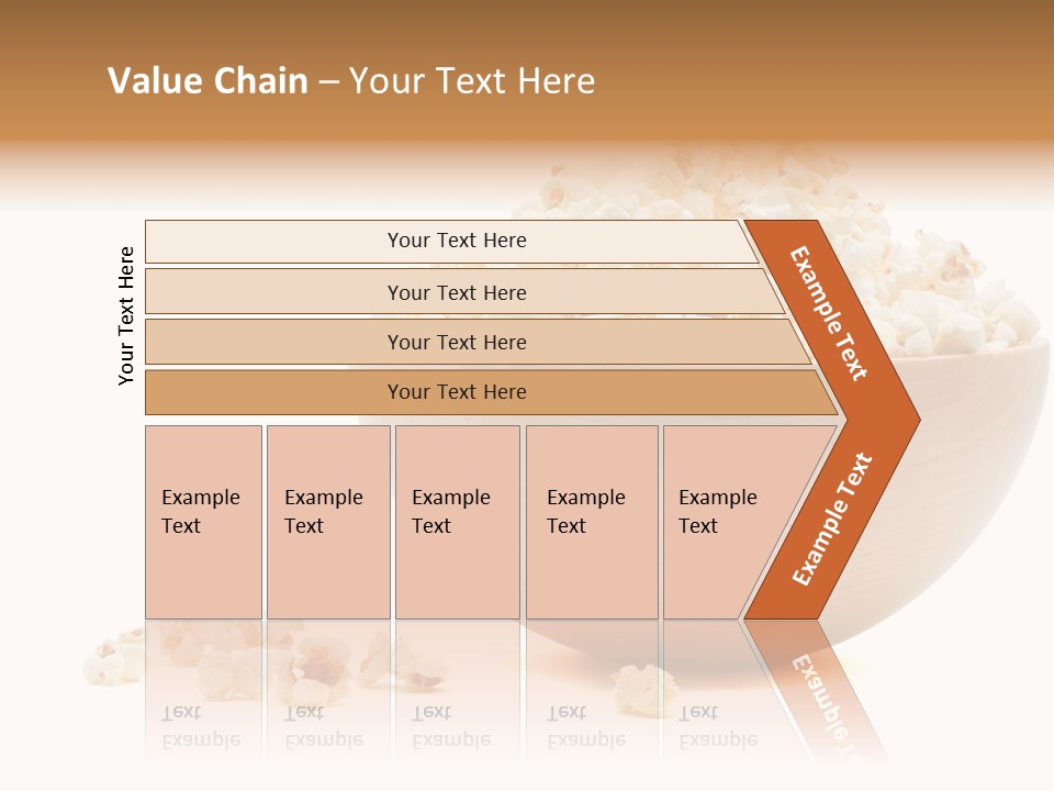 A Wooden Bowl Filled With Popcorn On Top Of A Table PowerPoint Template