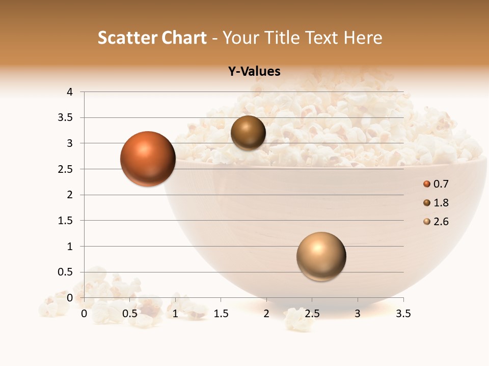 A Wooden Bowl Filled With Popcorn On Top Of A Table PowerPoint Template
