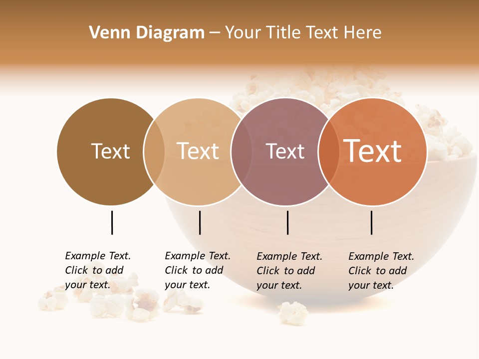 A Wooden Bowl Filled With Popcorn On Top Of A Table PowerPoint Template