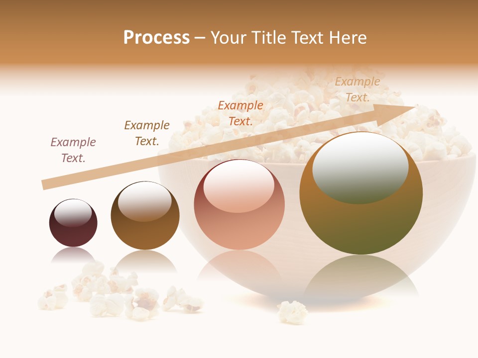 A Wooden Bowl Filled With Popcorn On Top Of A Table PowerPoint Template