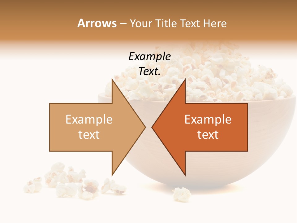 A Wooden Bowl Filled With Popcorn On Top Of A Table PowerPoint Template