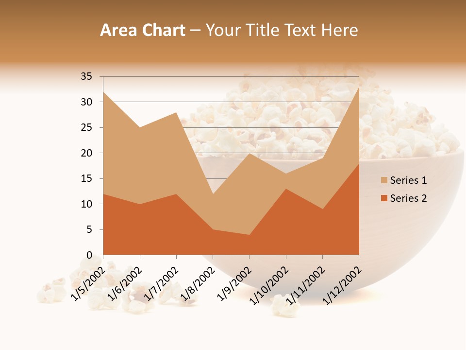 A Wooden Bowl Filled With Popcorn On Top Of A Table PowerPoint Template