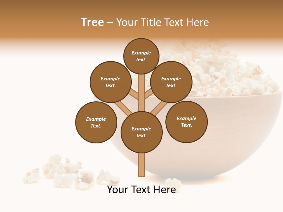 A Wooden Bowl Filled With Popcorn On Top Of A Table PowerPoint Template