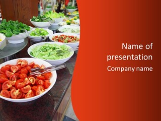 Salad Restaurant Vegetable PowerPoint Template