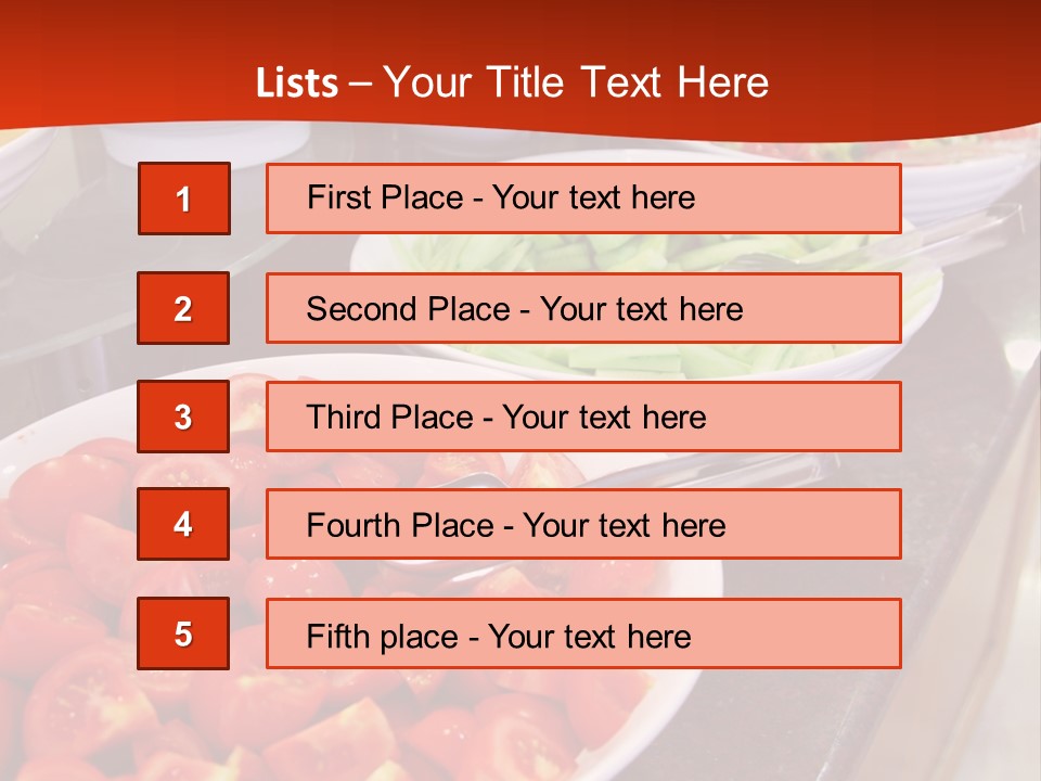 Salad Restaurant Vegetable PowerPoint Template