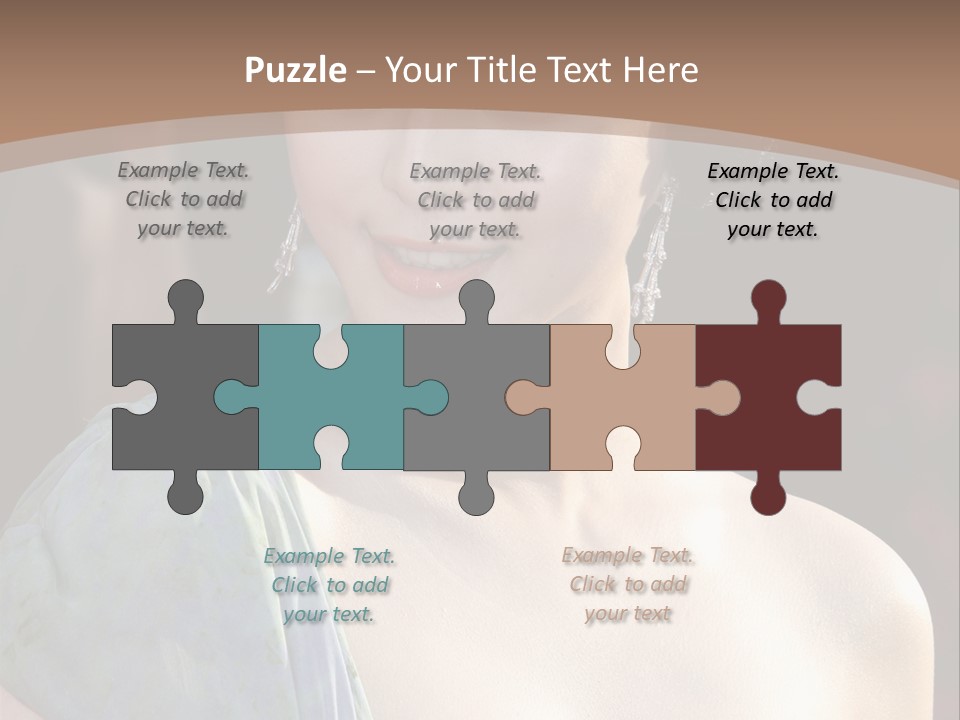 Woman Haircut Portrait PowerPoint Template