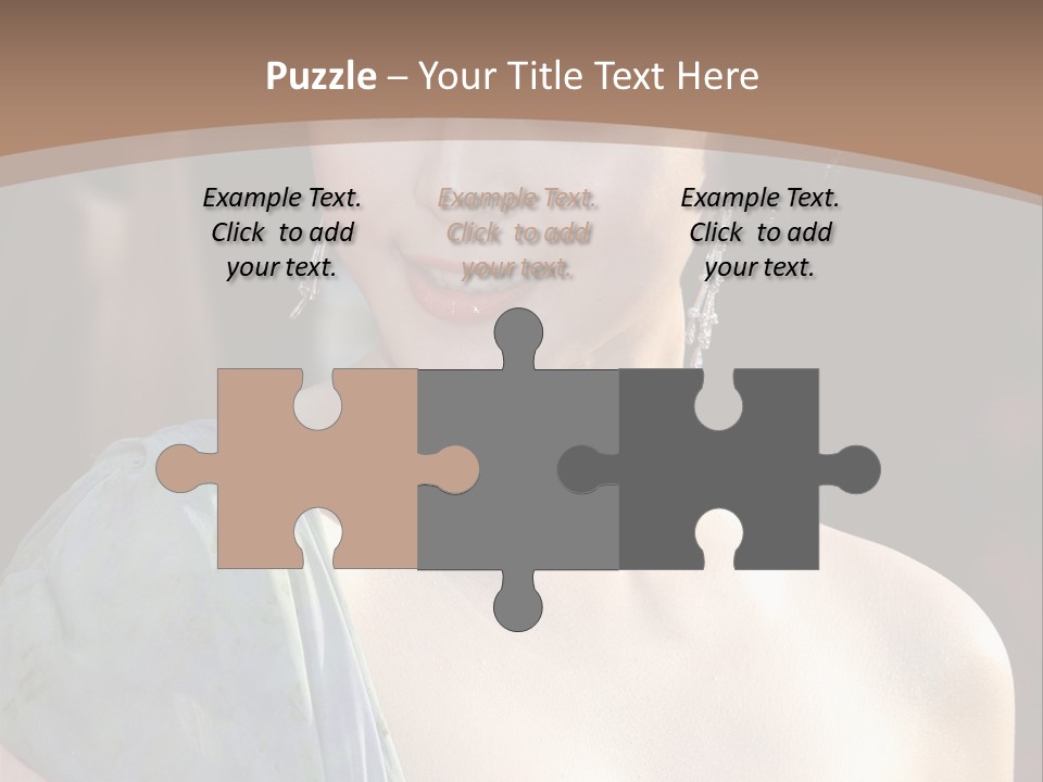 Woman Haircut Portrait PowerPoint Template