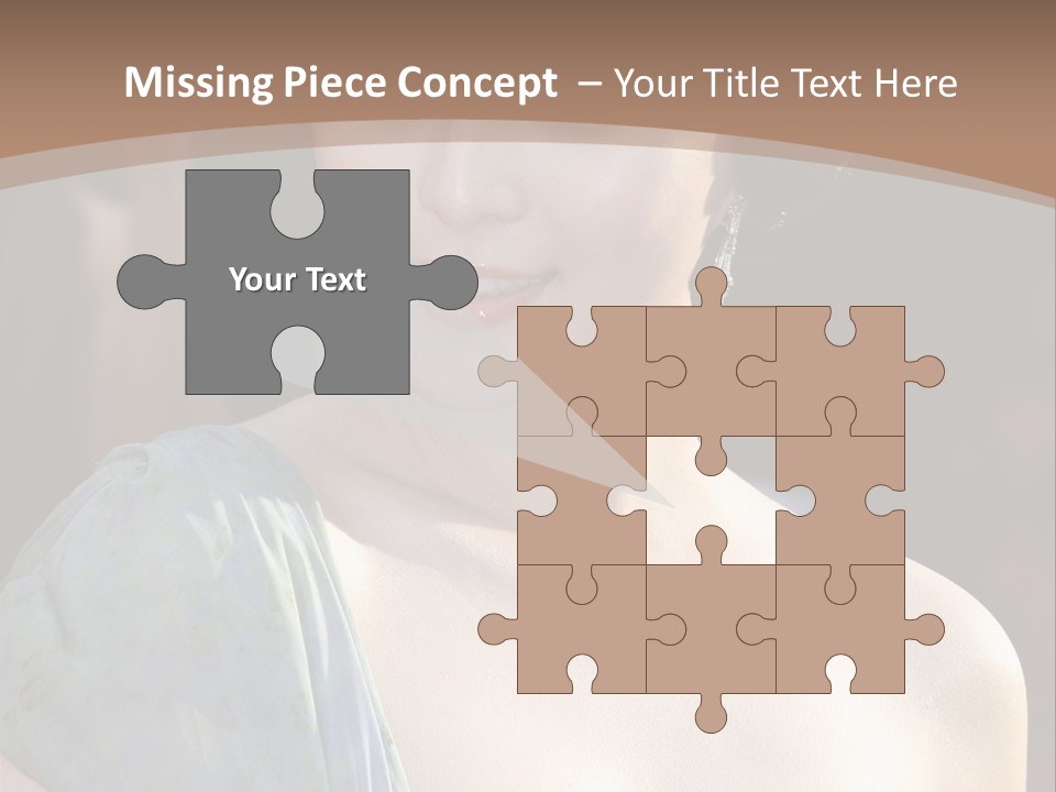 Woman Haircut Portrait PowerPoint Template