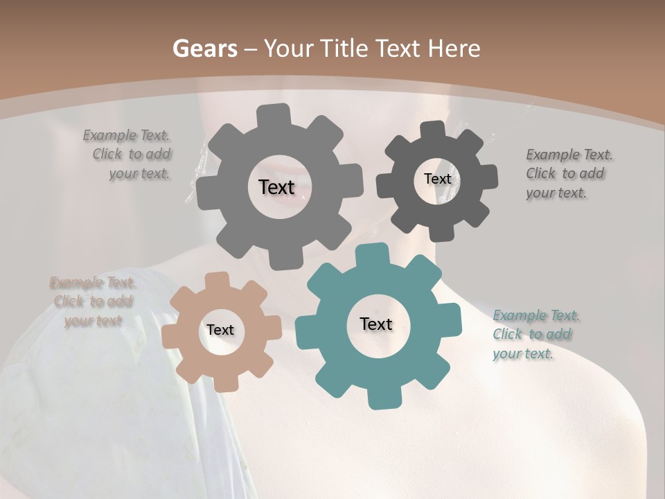 Woman Haircut Portrait PowerPoint Template