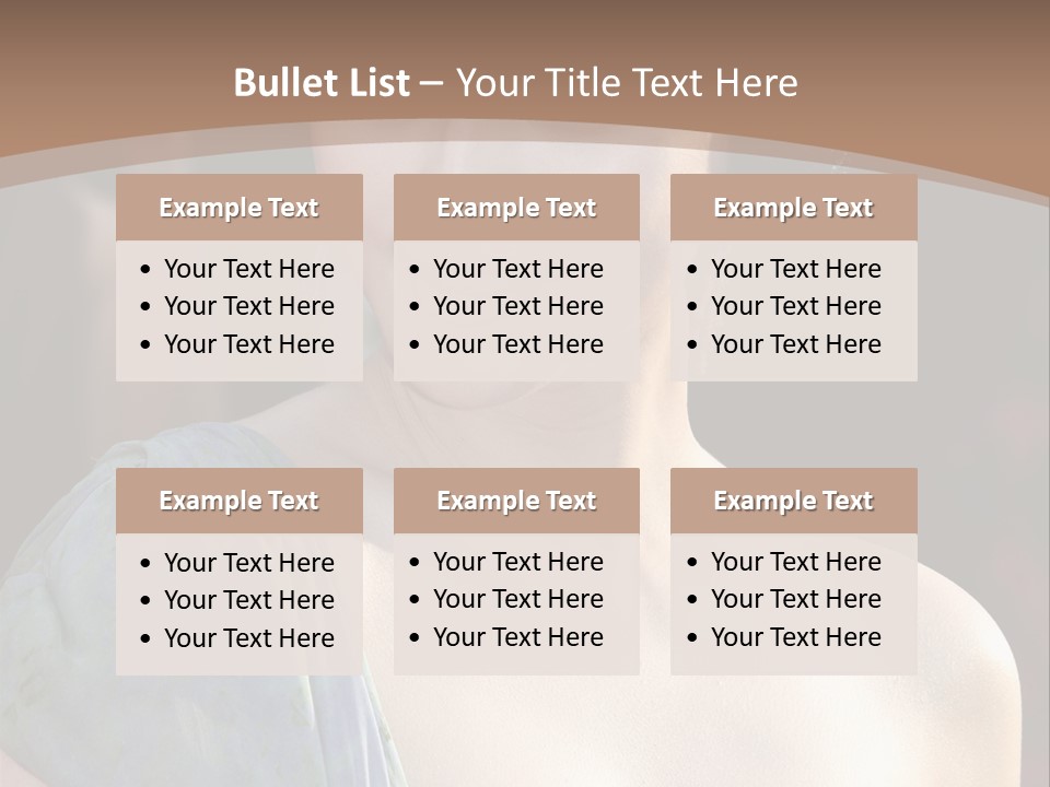 Woman Haircut Portrait PowerPoint Template