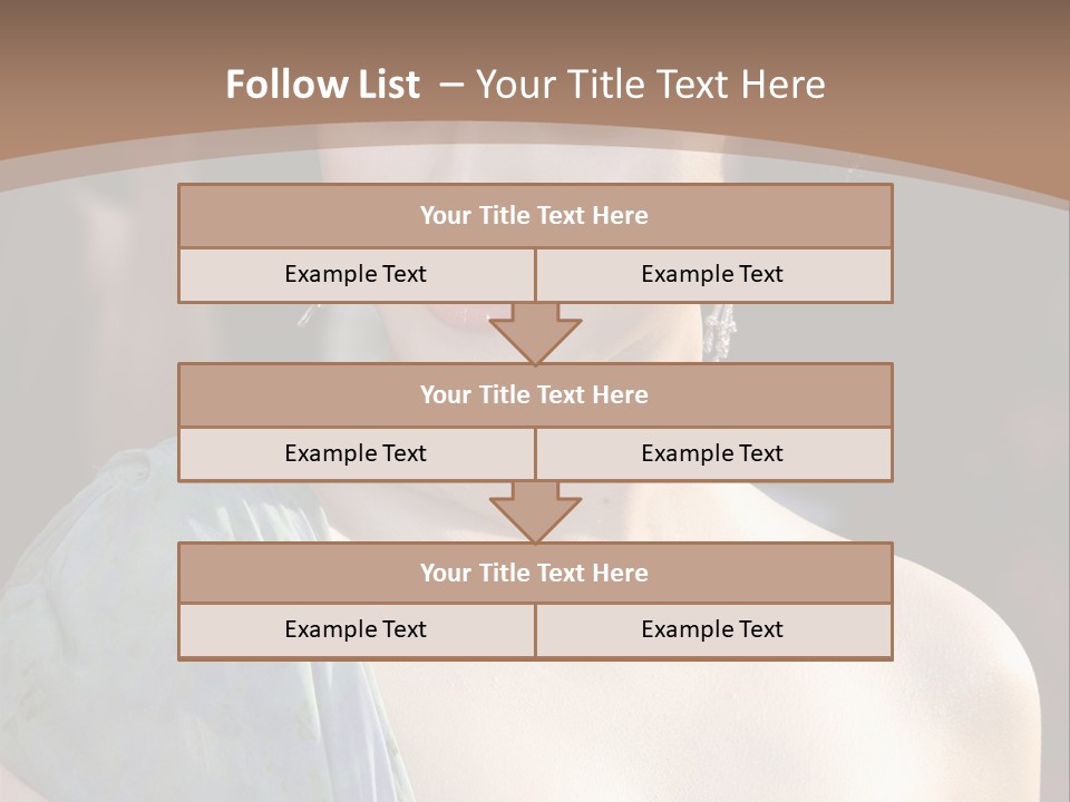 Woman Haircut Portrait PowerPoint Template