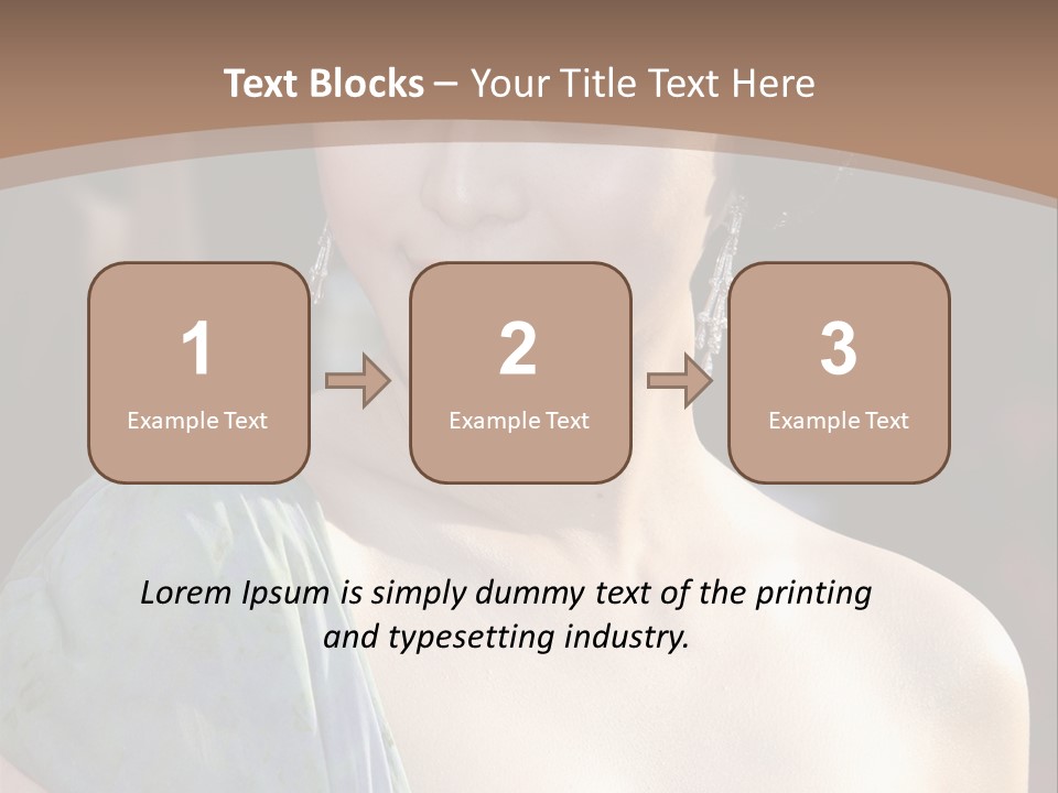 Woman Haircut Portrait PowerPoint Template