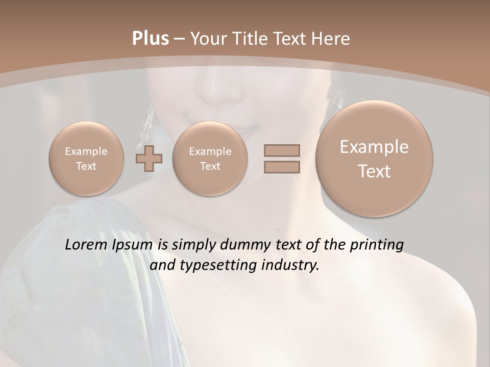 Woman Haircut Portrait PowerPoint Template