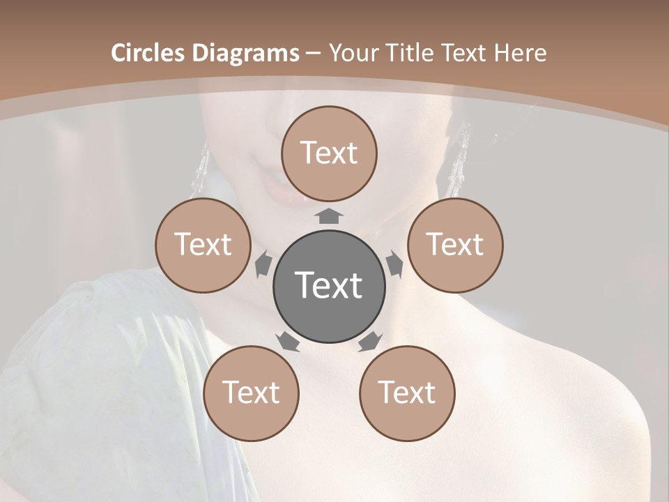 Woman Haircut Portrait PowerPoint Template