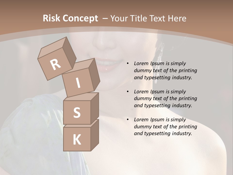 Woman Haircut Portrait PowerPoint Template