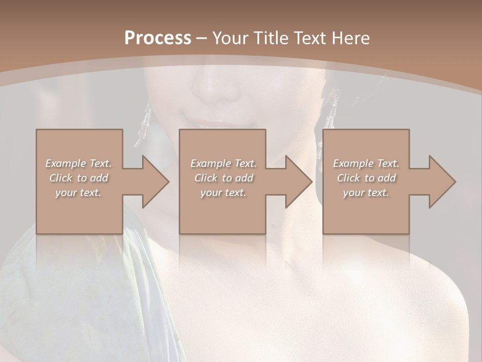 Woman Haircut Portrait PowerPoint Template