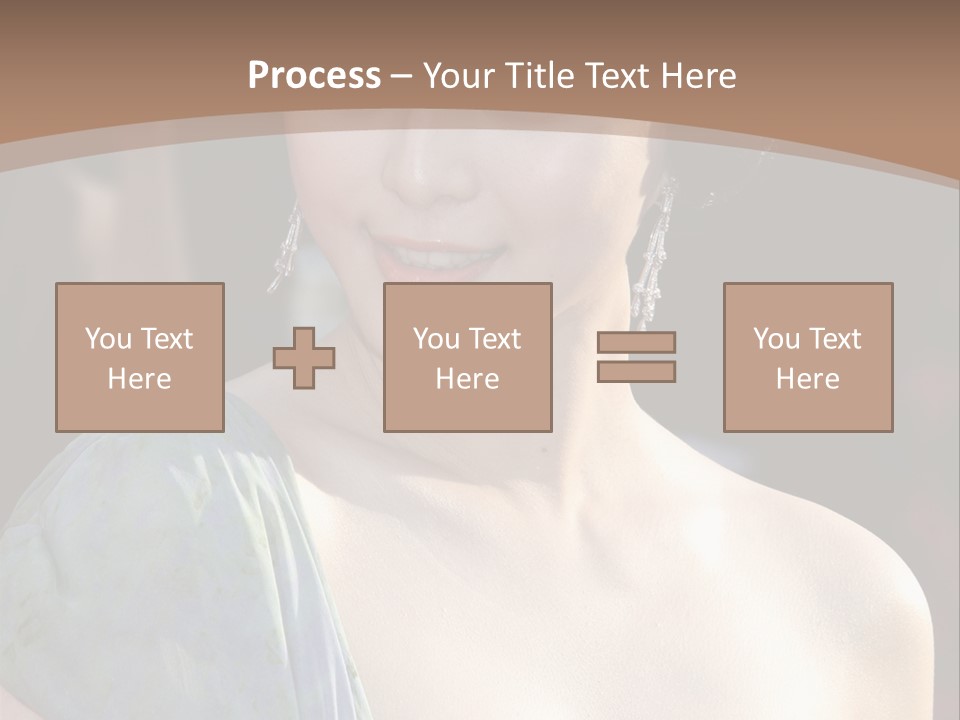 Woman Haircut Portrait PowerPoint Template