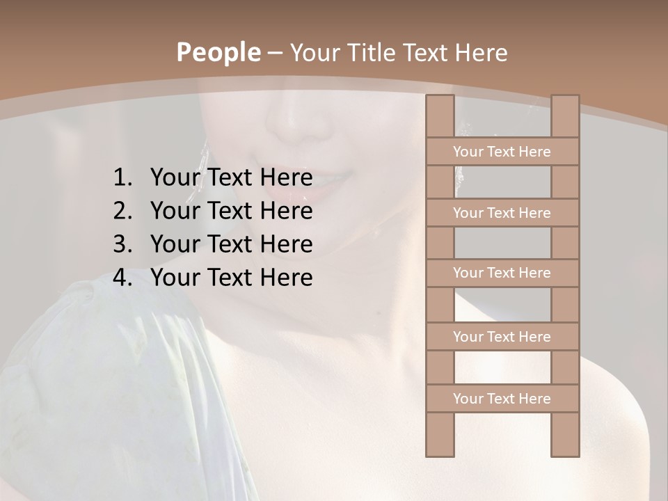 Woman Haircut Portrait PowerPoint Template