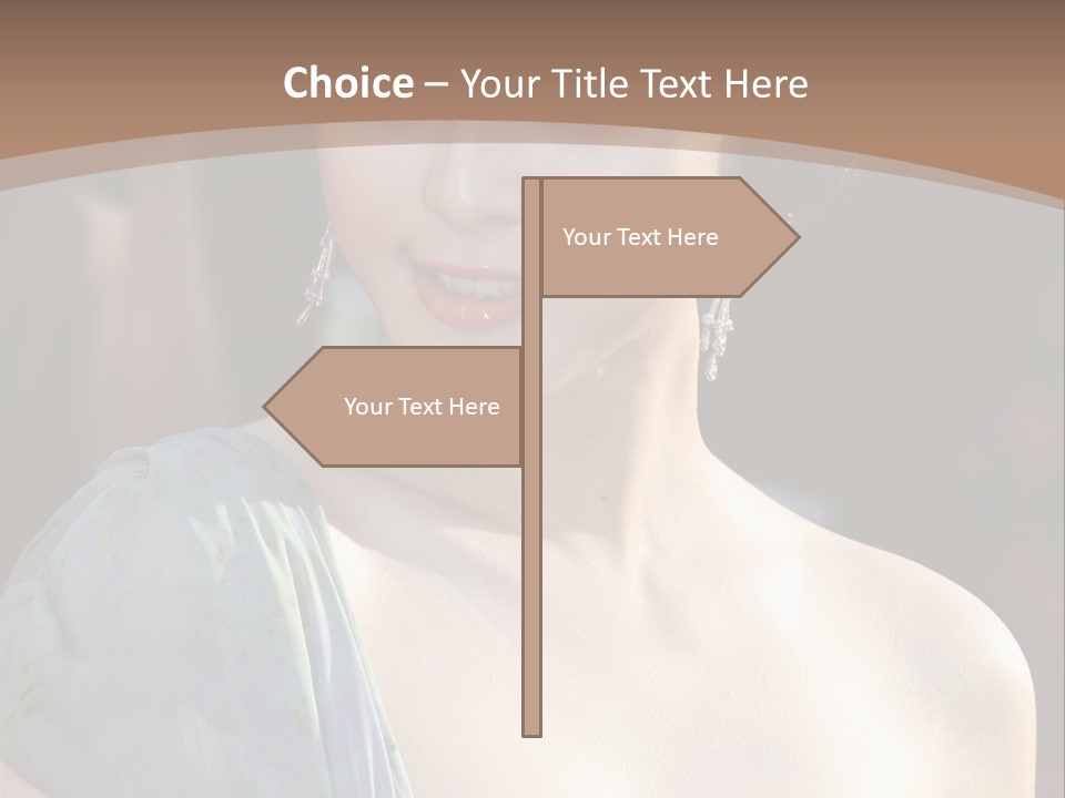 Woman Haircut Portrait PowerPoint Template